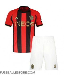 Günstige OGC Nice Heimtrikotsatz Kinder 2024-25 Kurzarm (+ Kurze Hosen)